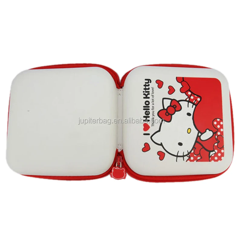 digital printing square eva case organizer box for cd dvd
