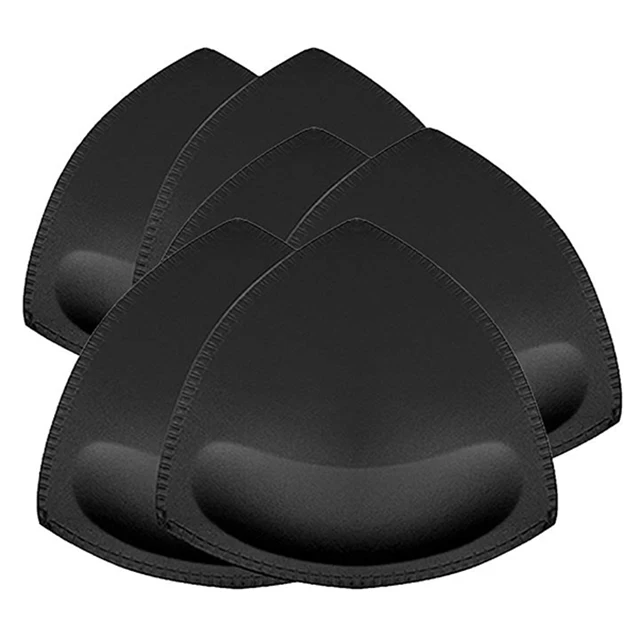 
Bra Pads Inserts 6 Pairs,Removeable Bra Pad for Sports Cups Bra and Bilini Pad Bra Inserts,Triangle Shape Beige or Black 