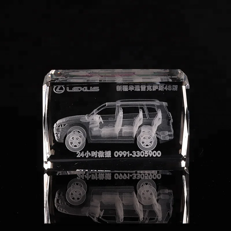 Clear K9 Glass Blank Cube Feng Shui Souvenir Crafts Engrave 3D Laser Crystal