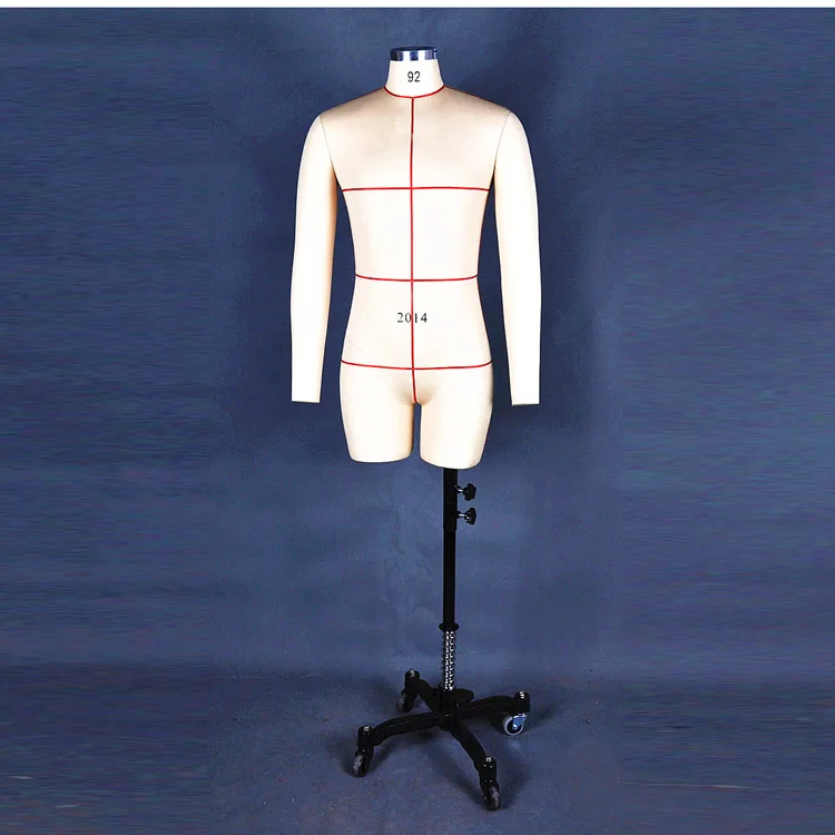 cheap wholesale adjustable size men dressmaker collapsible shoulder dress form male bust sewing mannequin for tailors