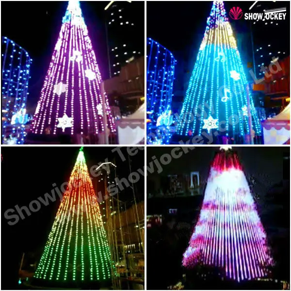 Backyard Garden Decorative Super Bright Multi Colored Solar LED String Lights Outdoor Christmas Trees with Lights