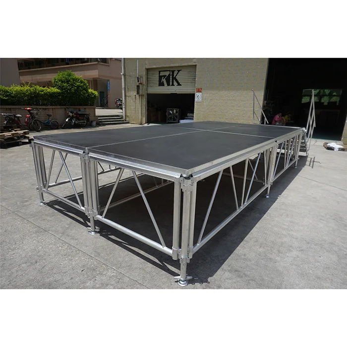 lighting box truss with movable aluminum stage