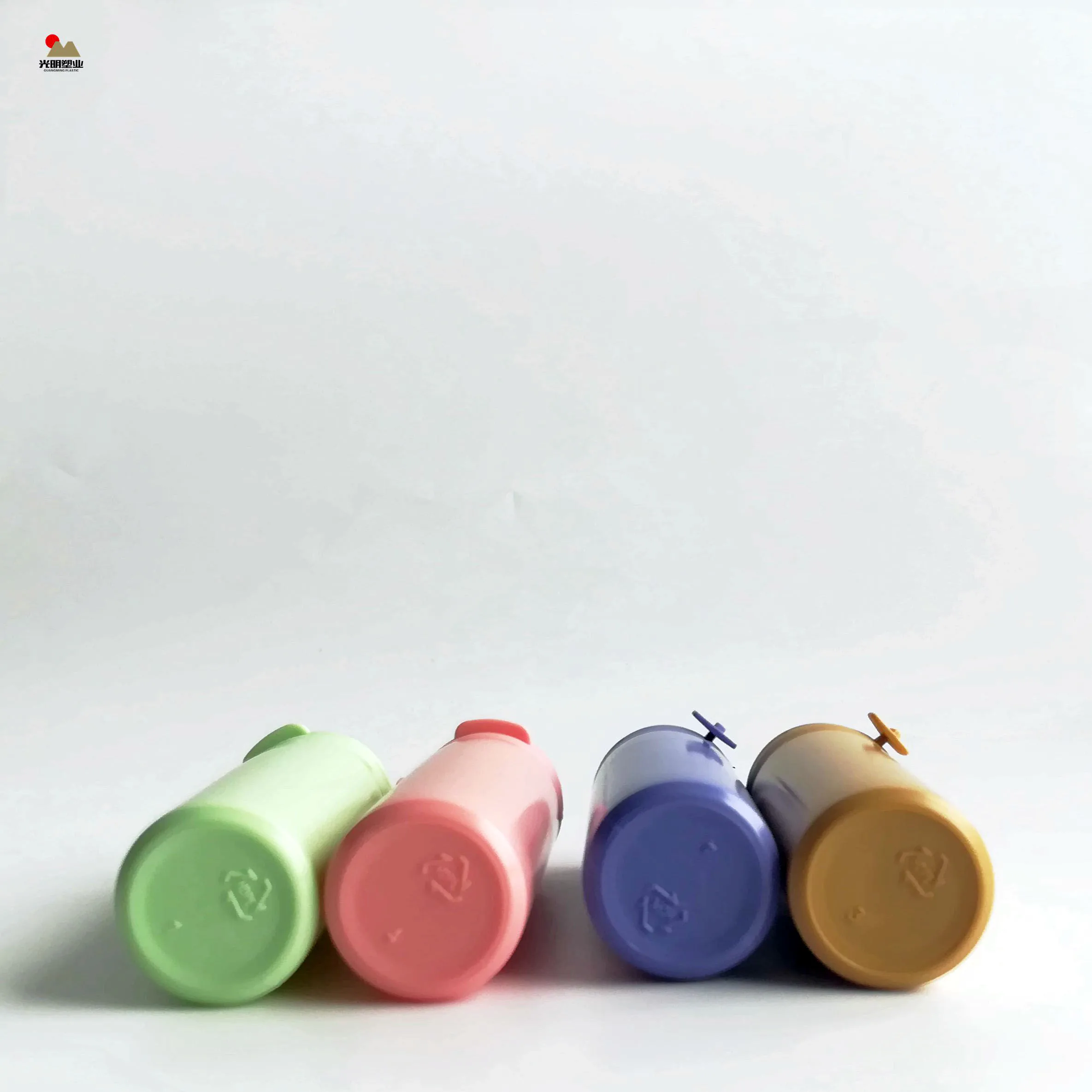 Customized colorful bubblegum 50ml PE chewing gum plastic containers