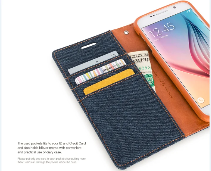 Wallet Cover for ipad 9.7 2017 Stand Leather Case Mercury Goospery Canvas Diary