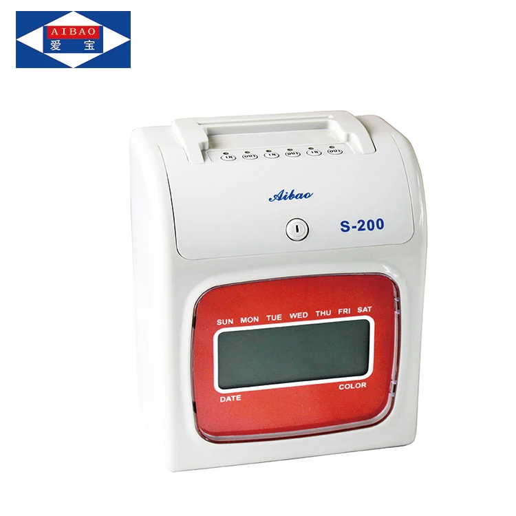 auto punch card time attendance machine for factory