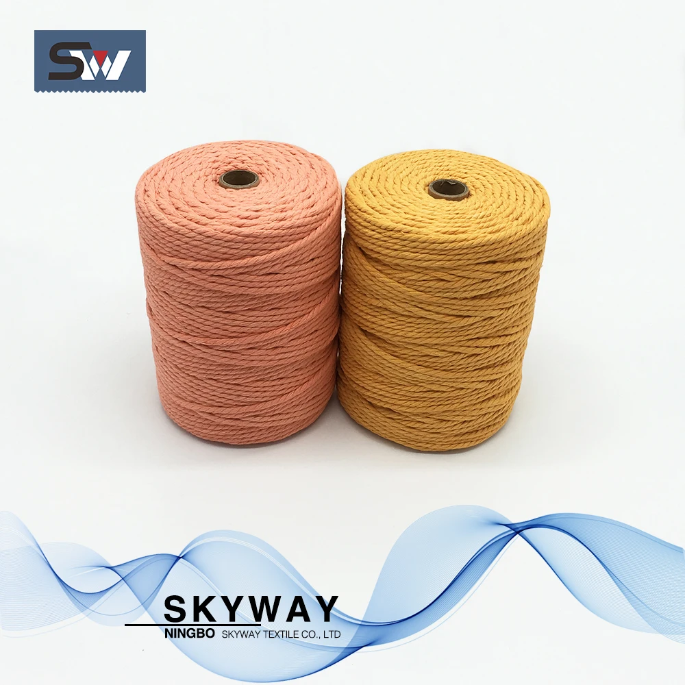 4mm color dyed twine cotton rope