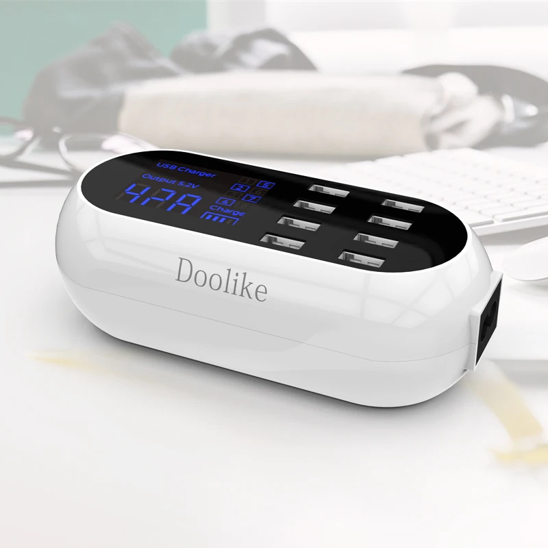  Doolike 8 USB-концентратор с ЖК-дисплеем умное зарядное устройство usb для мобильного телефона