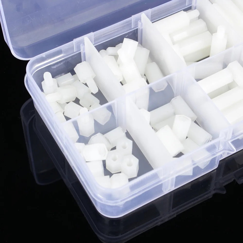 
120pcs Nylon Hex Screw Nut Assortment Kit 