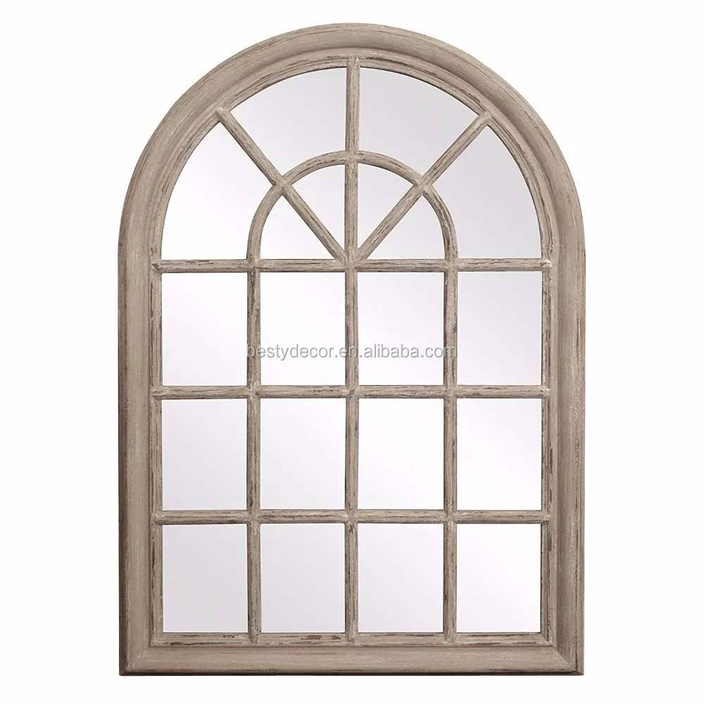 large arch decorative china  mirror window frame  vintage