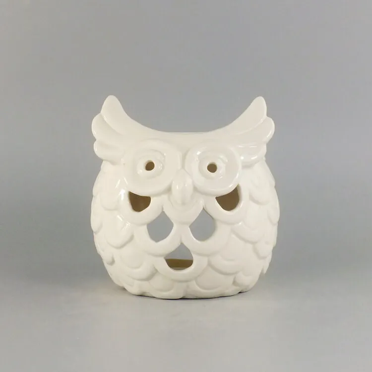 Fragrance Ceramic Owl Shape Candle Warmer Wholesale Supplier
