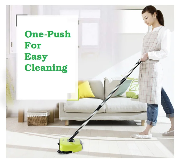 Handheld Propelled Sweeper & Broom & Dustpan 3 in 1 AS SEEN ON TV Handheld Push Sweeper