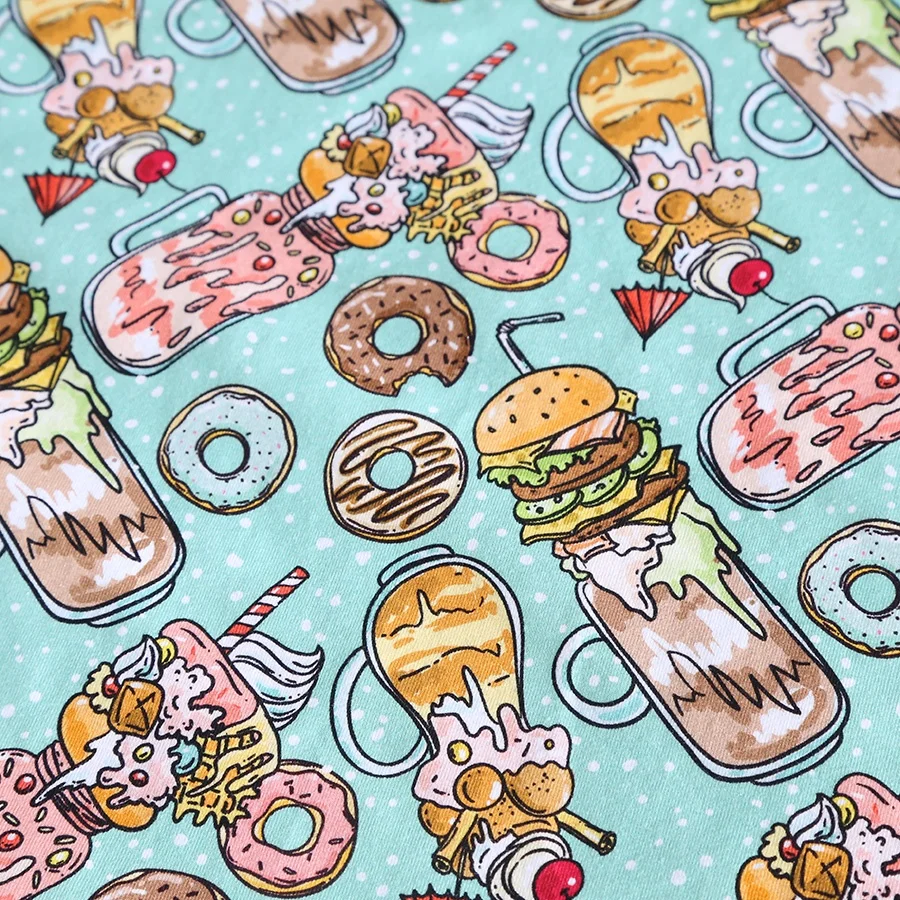 
Digital printing 95 Cotton 5 Spandex Knitted fabric for kids 