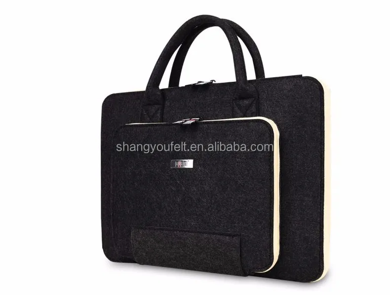 
Felt laptop bag with zipper pocket 