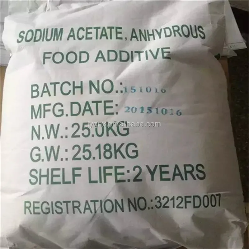 
no caking sodium acetate anhydrous 