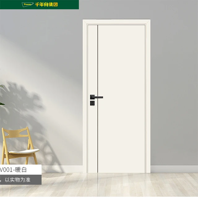 High Quality Modern Bedroom Internal Entry Waterproof Fire Resistant Oak MDF Panel Composite Wood Door for Bathroom Toliet