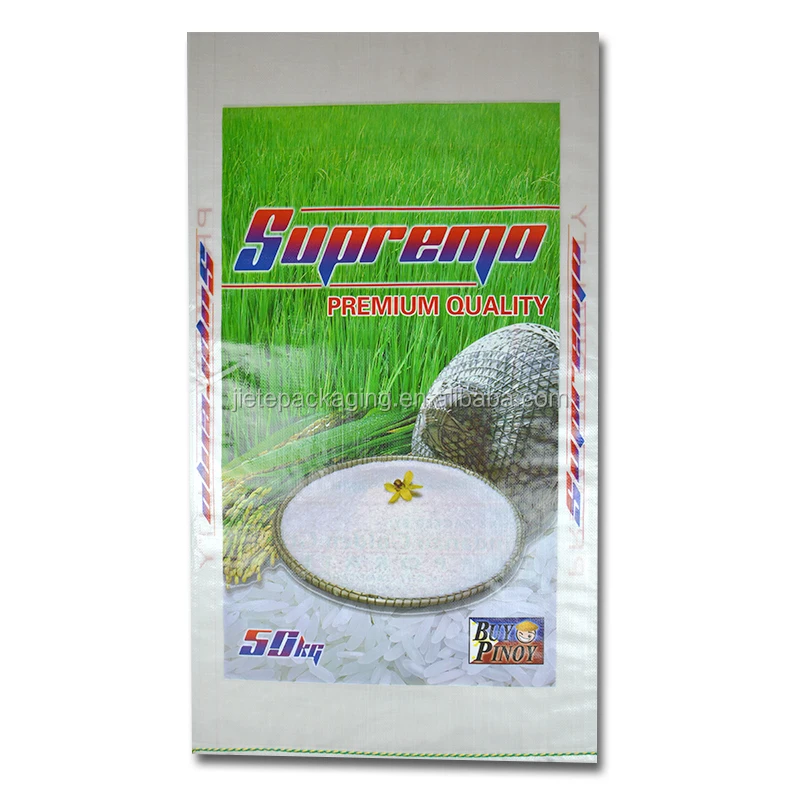 Supply high quality Factory price one time used pp rice bags, plastic sack, PP woven for 50kg 25kg