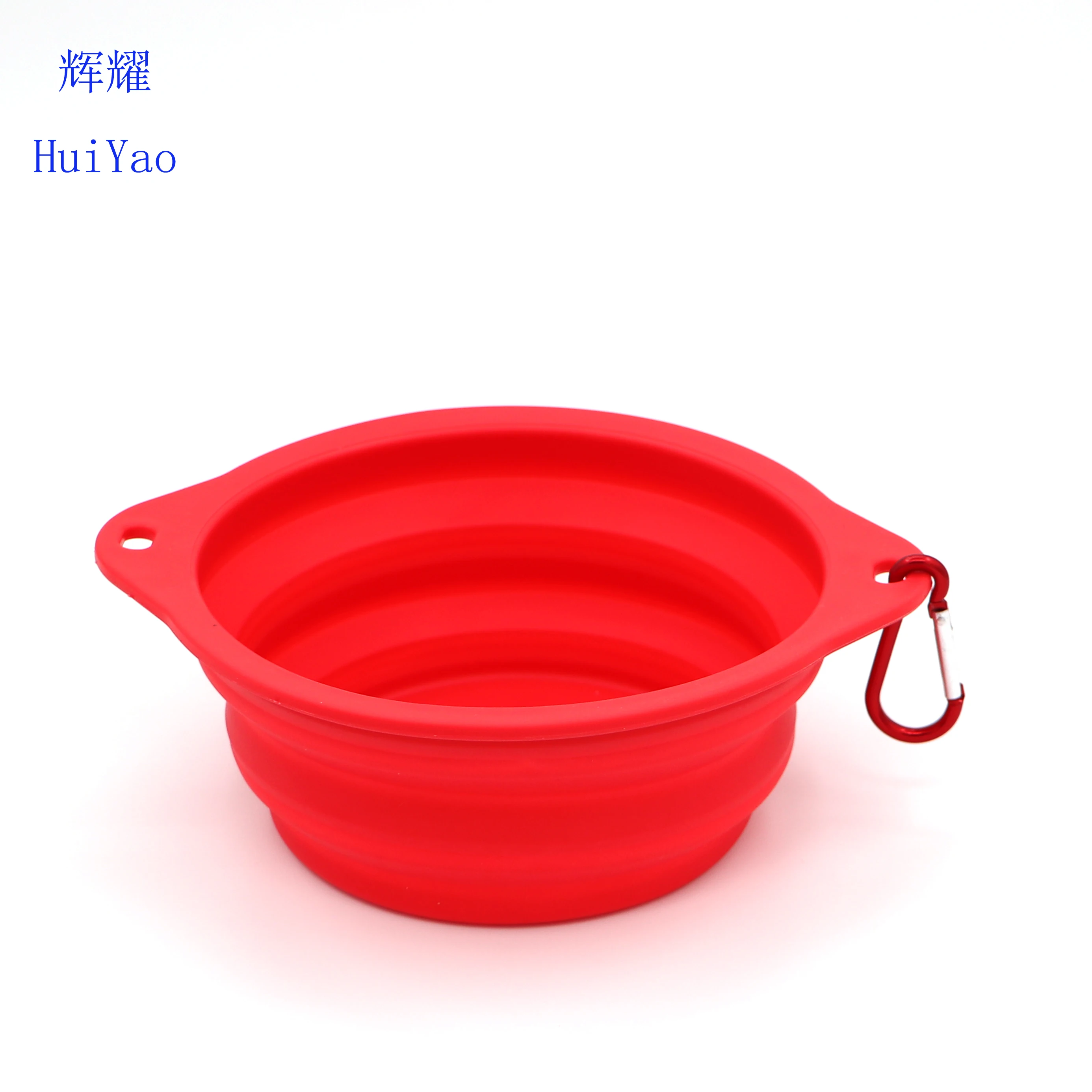 Volume 800ML double ear factory outlet collapsable dog bowl travel silicone dog bowls