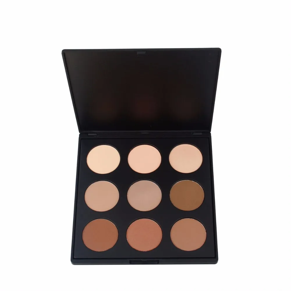 Минималистский дизайн OEM 9 Цвет контура порошок с черный ящик