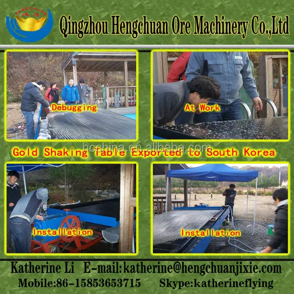 Вибростол 6-S золотого типа для оборудования для обогащения руды