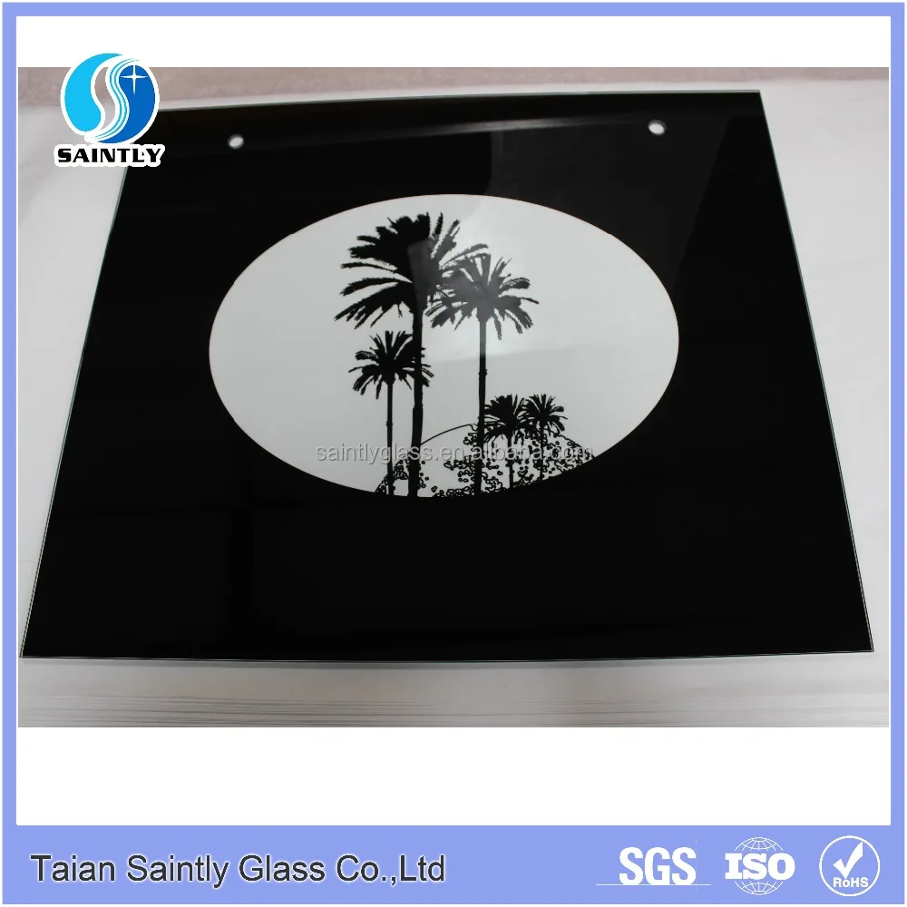 Best quality tempered silk screen printing decorative glass panels for oven door kitchen appliances glass