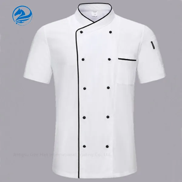 short sleeve White kitchen chef uniform coat jacket