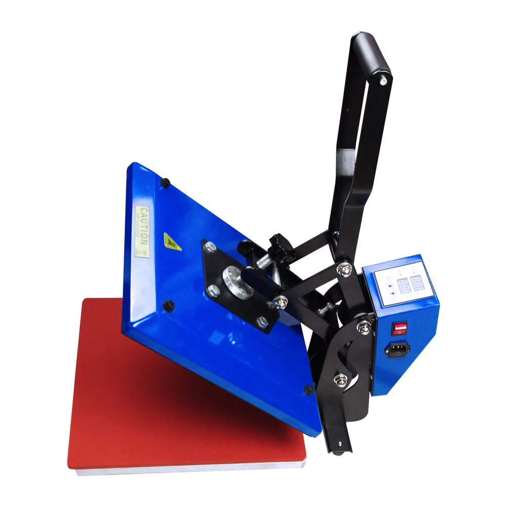 Good looking yellow color 38*38 flatbed heat press printer machine de presse for t-shirt