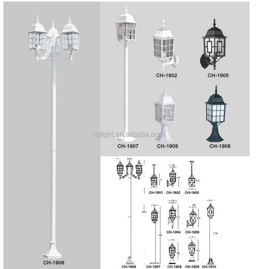 Bronze 30W 2M led garden lighting bollard