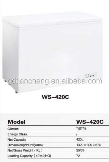 
15 cuft 420L chest freezer 