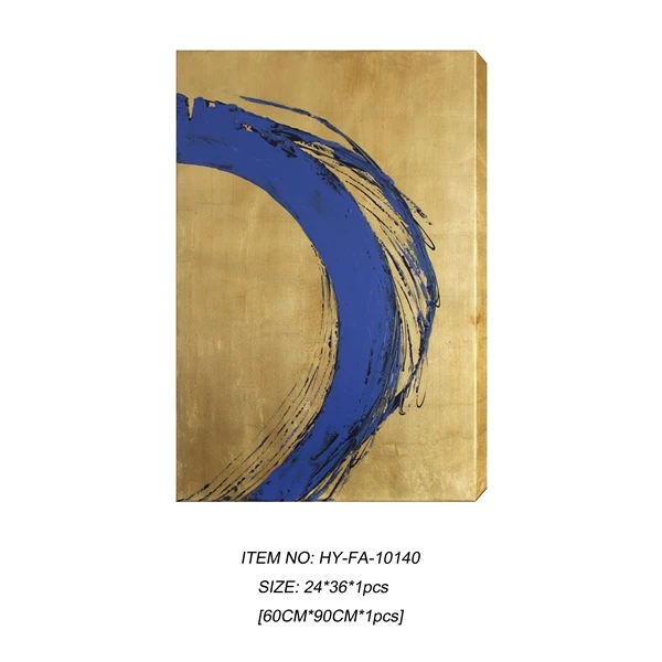 Wholesale Stretched Canvas Abstract Gold Living Room Painting Art