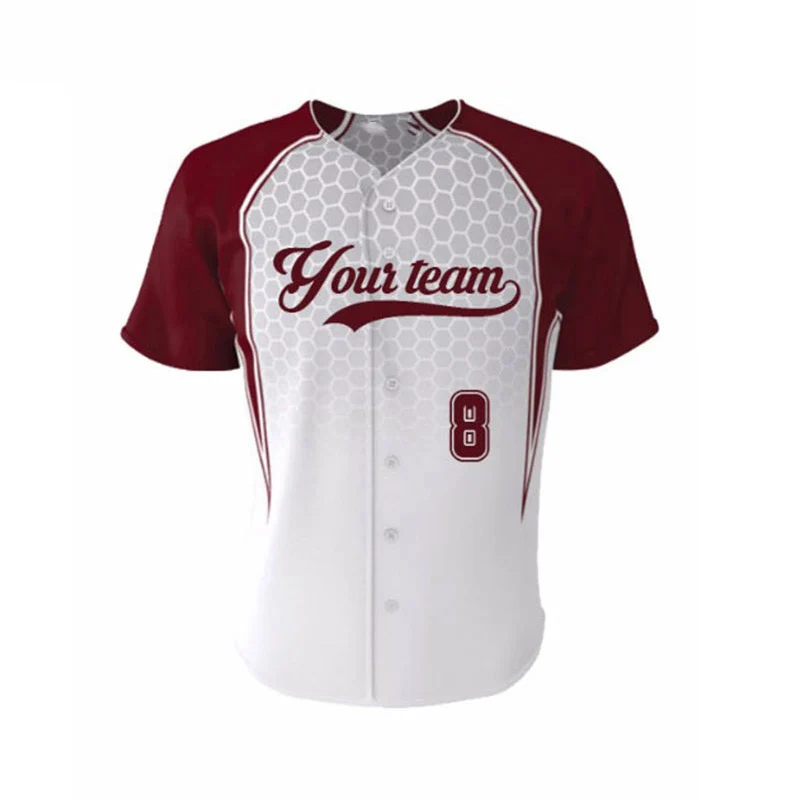 New Custom Full Button Training Baseball Jersey 100% Polyester Practice Softball Jerseys Shirt