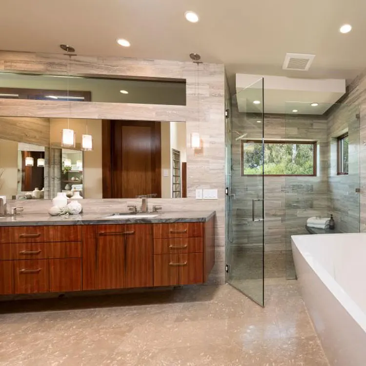 Bamboo used bathroom vanity base cabinets