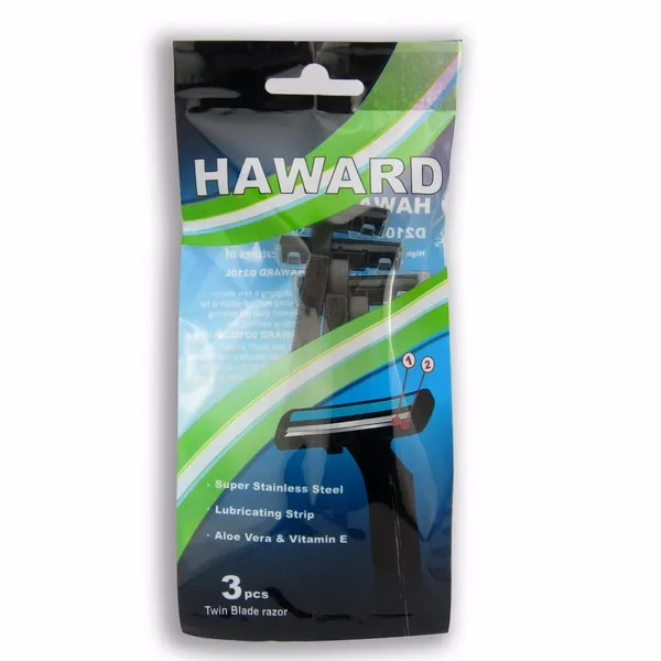 Twin Blade Razor Stainless Steel Blade Disposable Plastic Handle No Electronic Disposable Razor