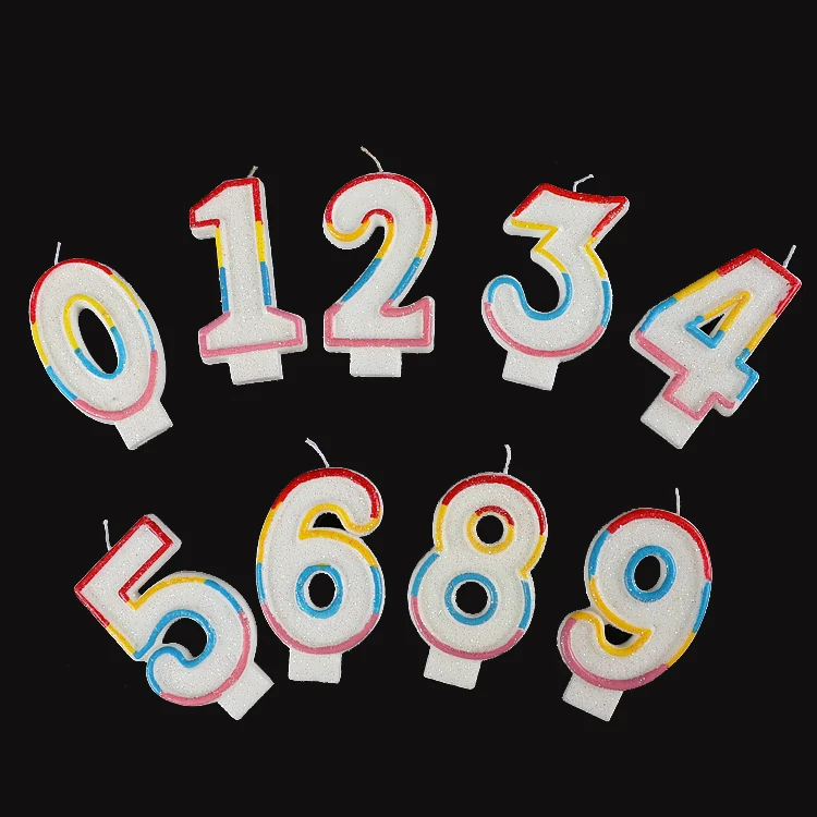 2019 новый стиль торта цвет пламени свечи оптовая продажа день рождения цифры