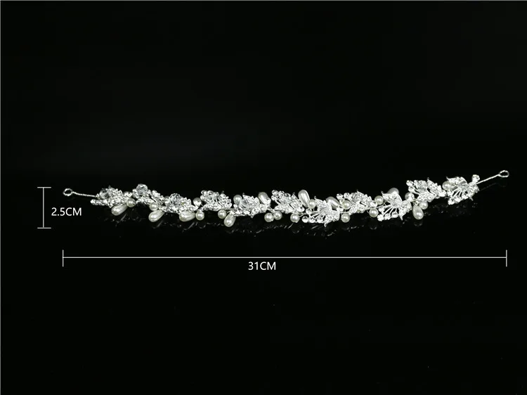
SG0848 Silver Pageant Leaf Crystal Bridal Hair Accessories Pearl bridal wedding 2019 