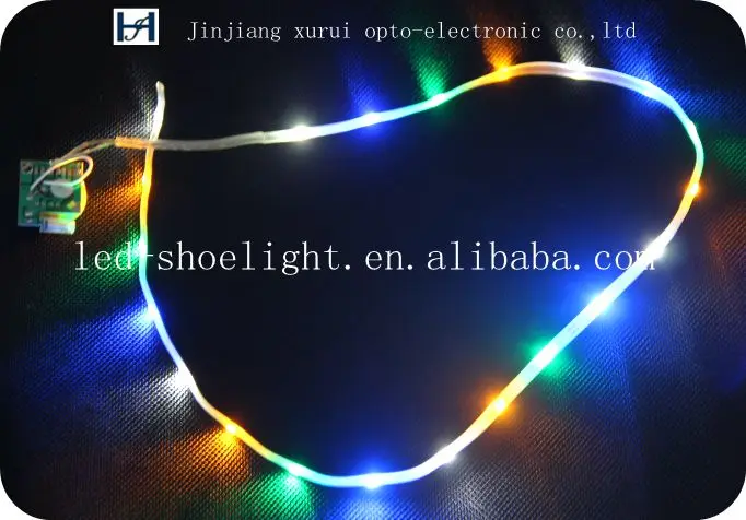 Flashing waterproof led strip light for shoe sole
