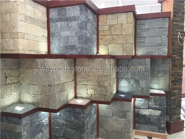 
Landscape black waterfall stone natural cultured panel wholesale WP-ZB18 