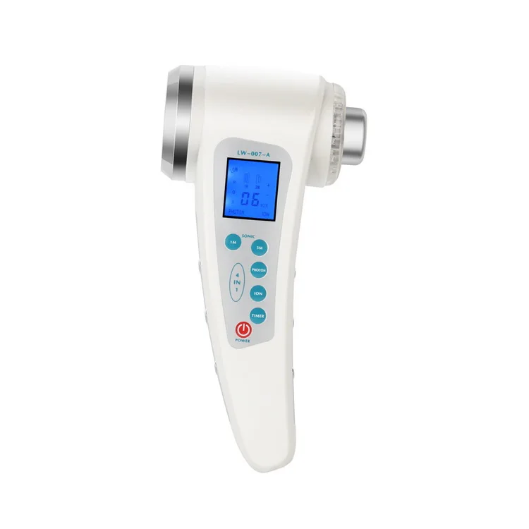 Portable handheld ion ultrasound   beauty machine  SC396    Facial Firming  Led Light Therapy   Device