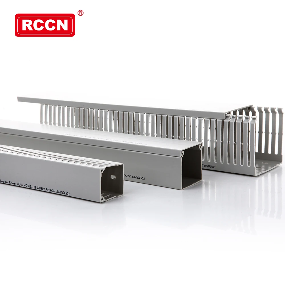Professional Industry Pvc Halogen Free Plastic Open Slot Cable Duct HVDRF-HF