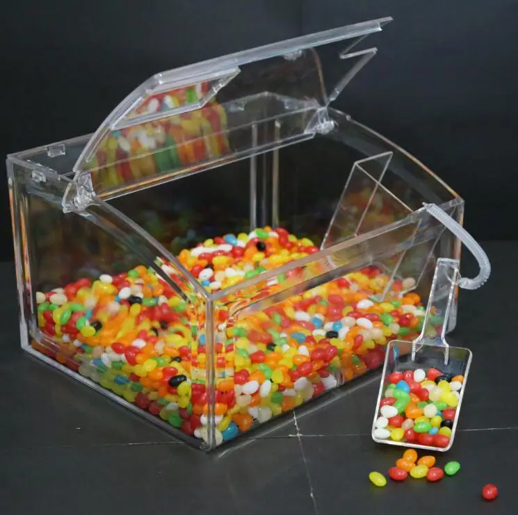 Bulk Seeds Dividers Grain Nuts Bulk Dry Food Dispensers with Scoop