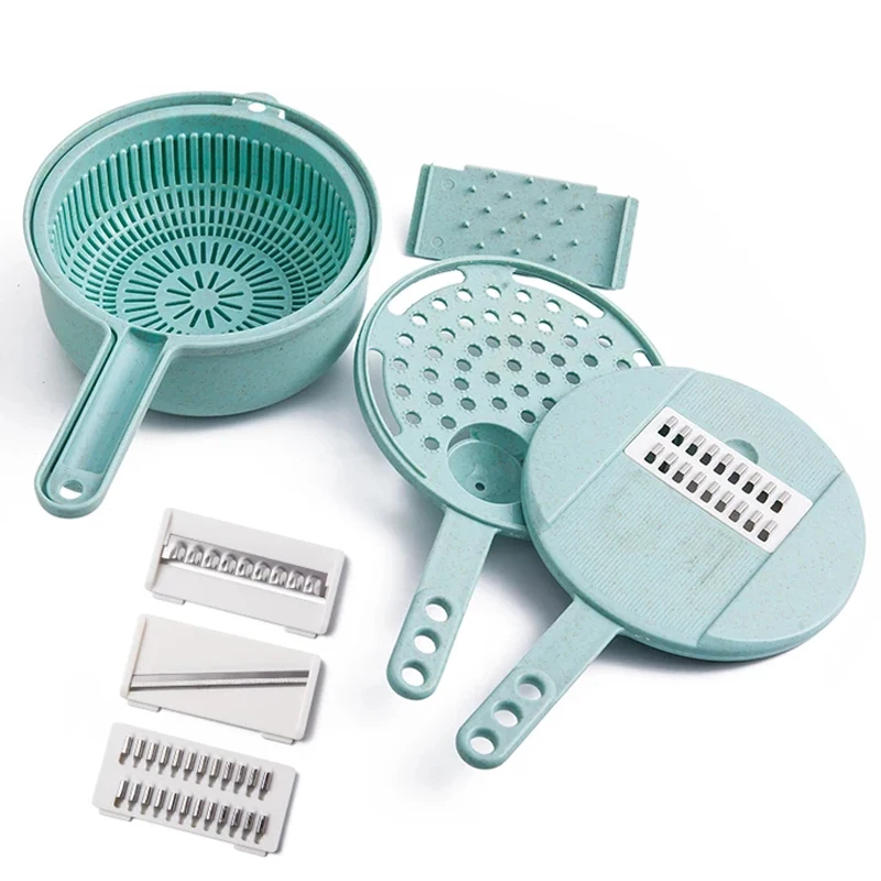Slicer Multifunction Tool Vegetable Fruit Slicers Cutter Egg Divider Colander Carrot Potato Grater Blades Eco-friendly Cucumber