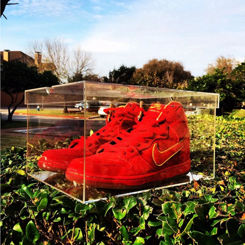 Excellent Quality Clear Acrylic Shoes Display Cases Custom Transparent Shoes Box