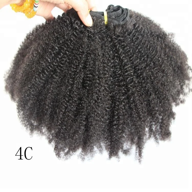 YuXi wholesale 4B-4C/3B- 3C/3C-4A raw vrigin malaysian afro kinky curl sew in hair weave with12/14/16/18/20inch On Stock