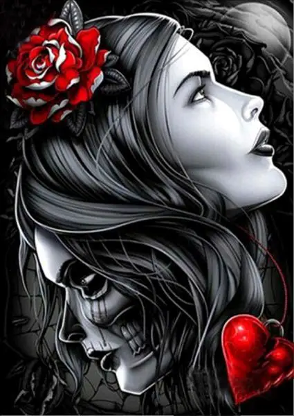 Hot Selling Dark girl Crush 5d diamond painting Living room bedroom Resin Multiple pattern sizes decorative hanging pictures