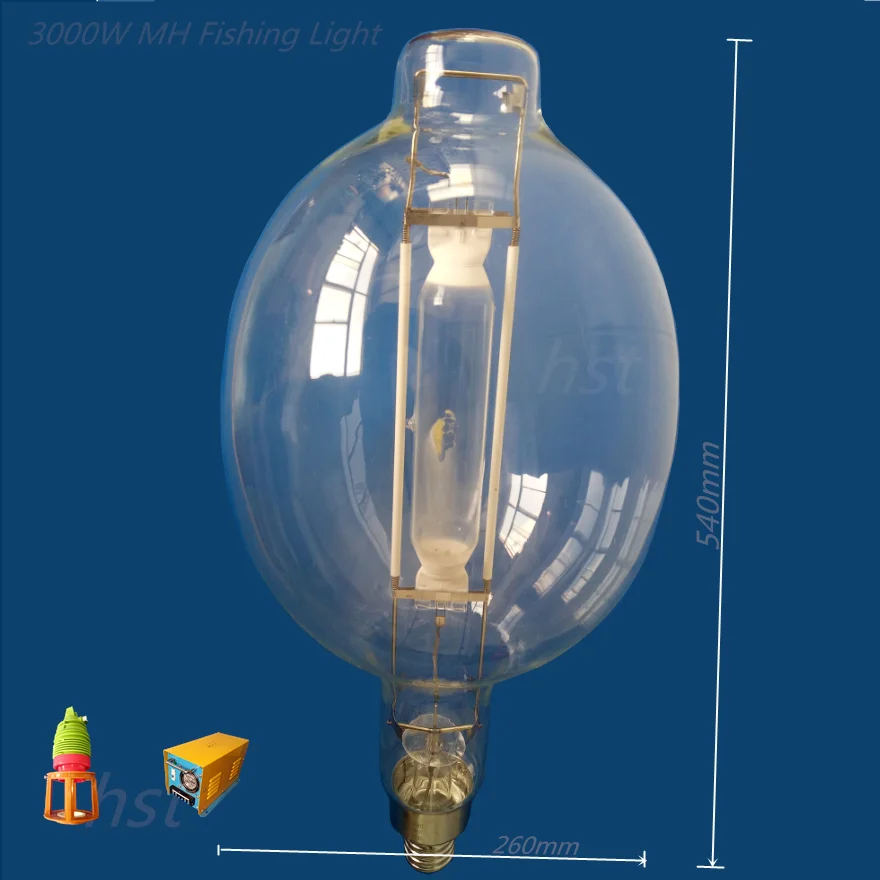 BT260 squid fishing light 3000w metal halide lamp on water vessel fishing facilities professional HID light