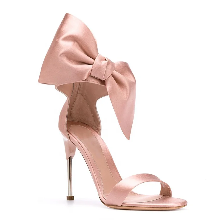 Summer new arrived custom women high heel satin dress shoes