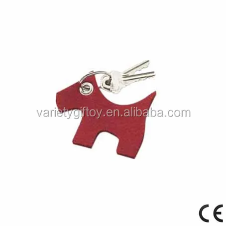 Eco-friendly laser cut bear shape felt key chain/key ring for promotion