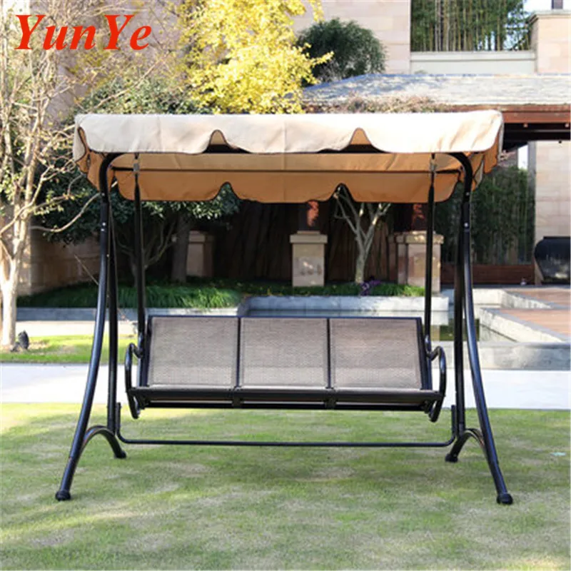 
High quality outdoor furniture Two Seats Hanging Good quality outdoor hanging wooden swing chair 