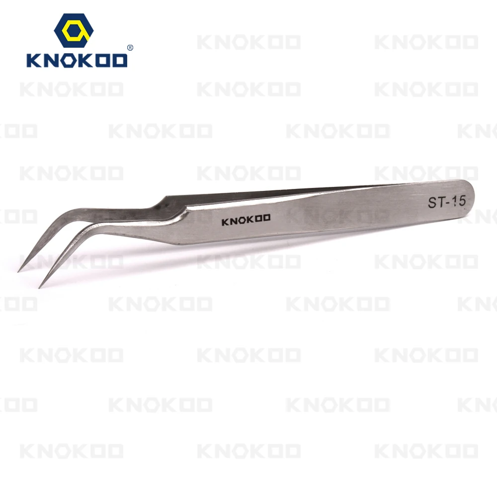 Cheap Professional Precise Anti-static Stainless Steel Tweezers ST-15 For Electronic Components Repair