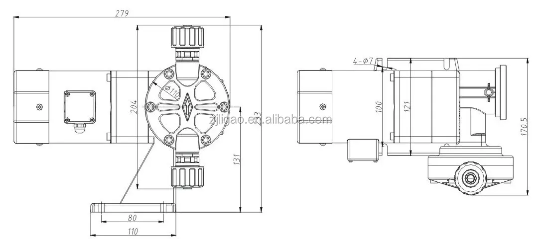 Small electric mechanical diaphragm metering pump (JBB)