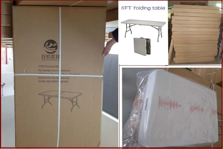 Wholesale cheap square white portable plastic folding rectangle table